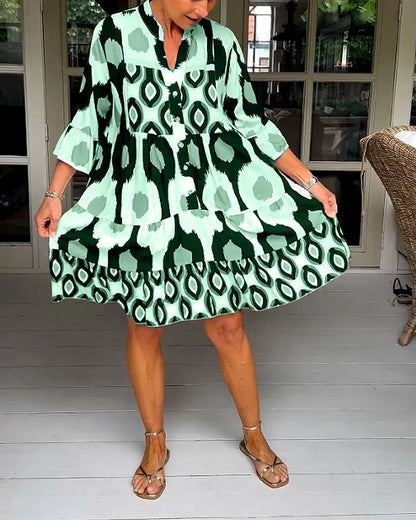 Elena Luz | Vestido De Verano Ligero Y Elegante Con Estampado Único Para Mujer