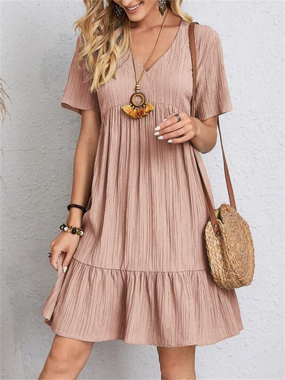 Sofía | Vestido Casual Fluido Con Lazo En La Cintura