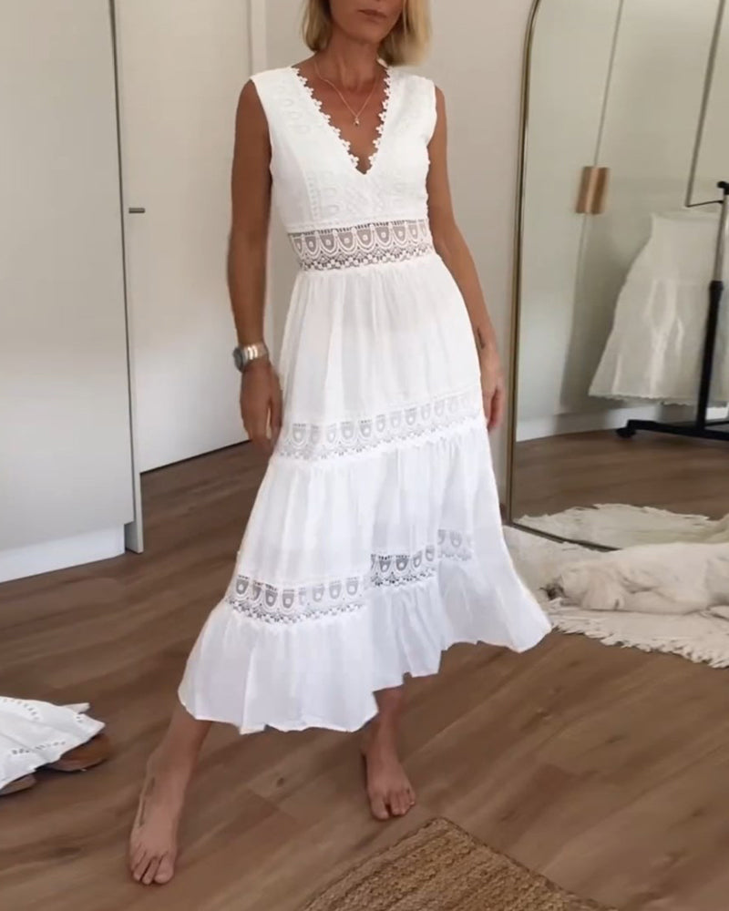 Valentina | Vestido De Encaje Con Escote En V