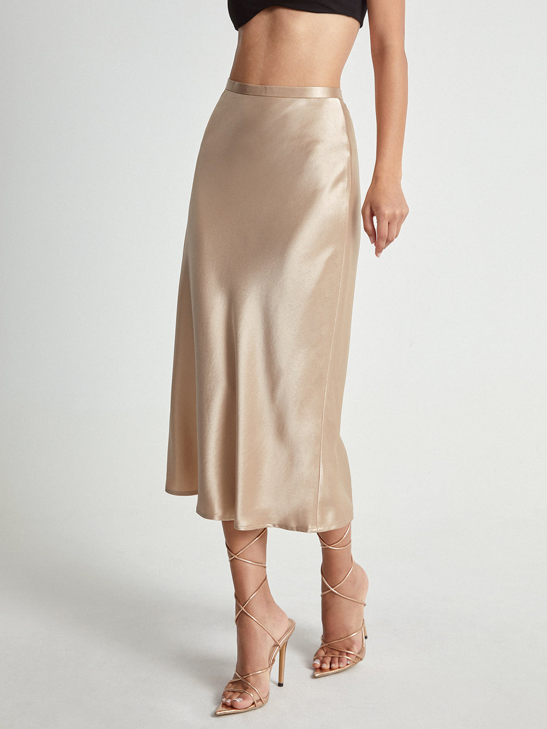 Adelise | Vestido Roc Midi De Satén Elegante Y Suave Para Mujer