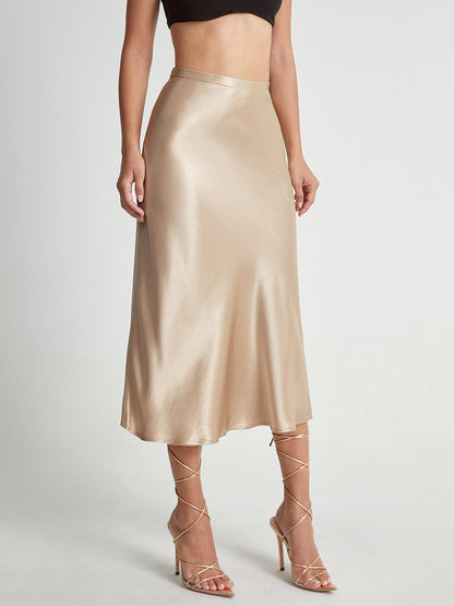 Adelise | Vestido Roc Midi De Satén Elegante Y Suave Para Mujer