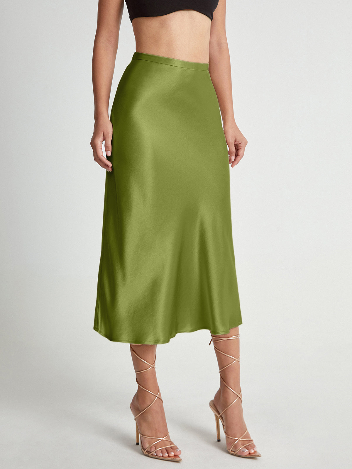 Adelise | Vestido Roc Midi De Satén Elegante Y Suave Para Mujer
