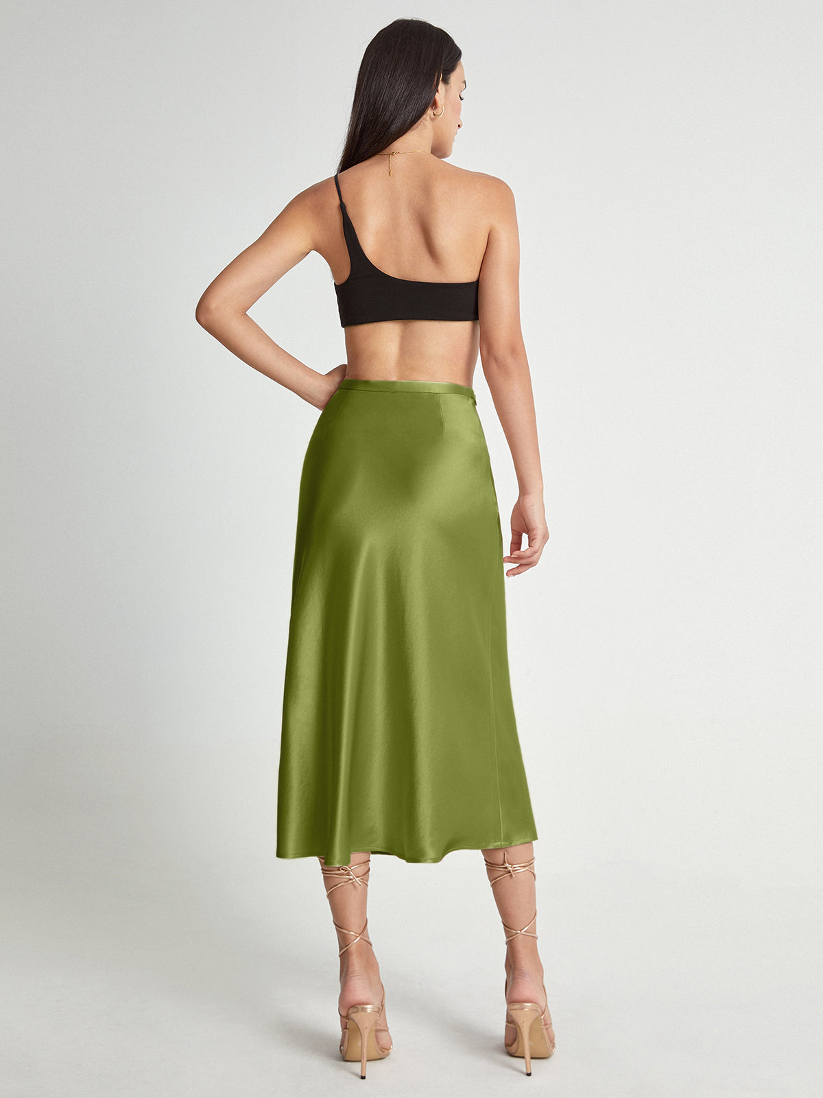 Adelise | Vestido Roc Midi De Satén Elegante Y Suave Para Mujer