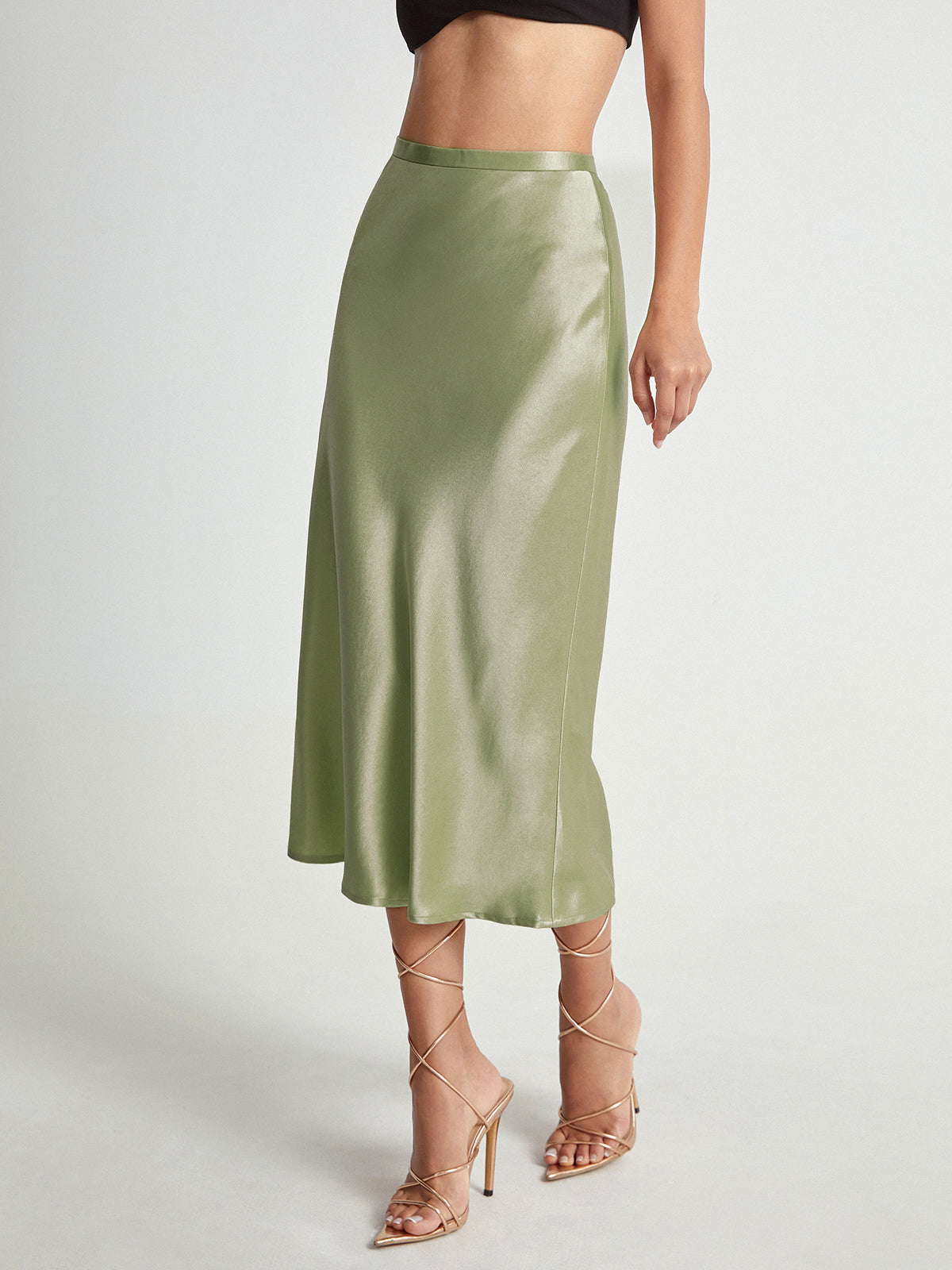 Adelise | Vestido Roc Midi De Satén Elegante Y Suave Para Mujer