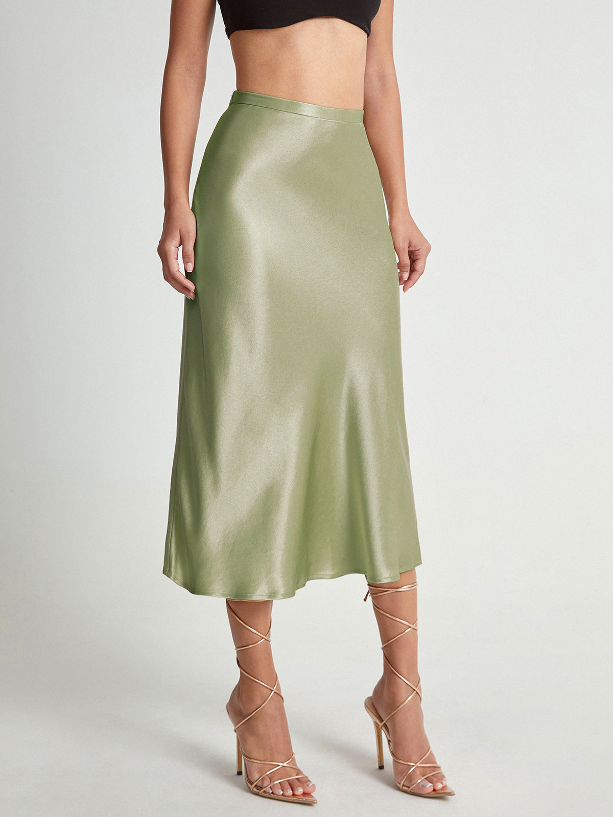 Adelise | Vestido Roc Midi De Satén Elegante Y Suave Para Mujer