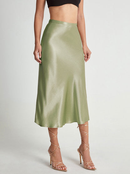 Adelise | Vestido Roc Midi De Satén Elegante Y Suave Para Mujer