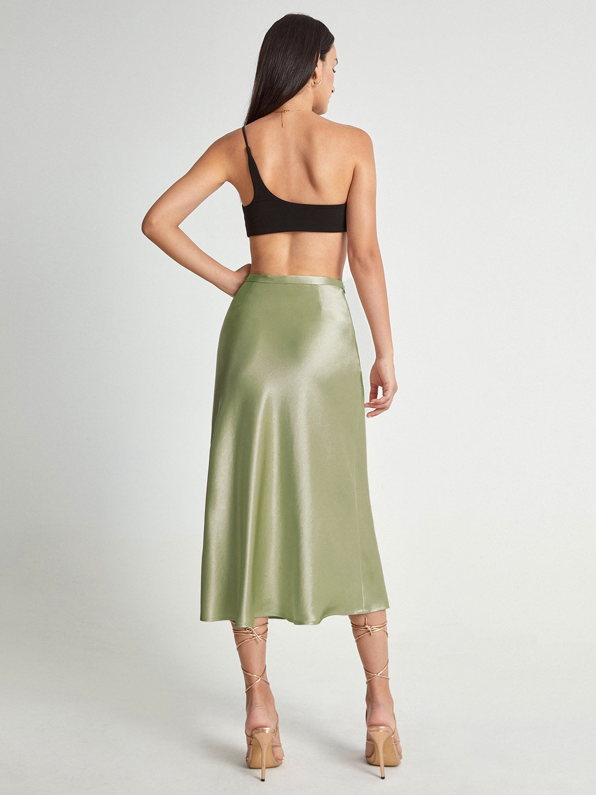 Adelise | Vestido Roc Midi De Satén Elegante Y Suave Para Mujer
