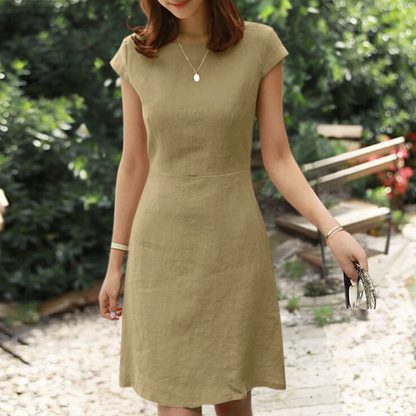 Agnete | Vestido Midi Efecto Liso Casual Y Elegante