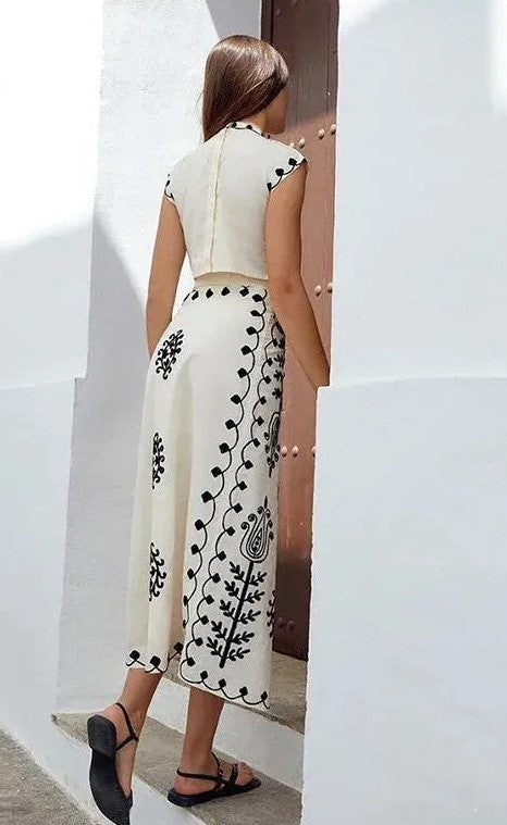 Camilla | Conjunto Estampado Top Y Falda