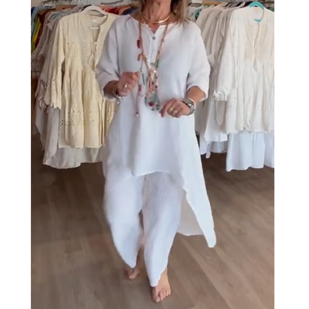 Amelie | Conjunto Loungewear De Mujer Con Túnica Oversize Y Pantalón Cómodo