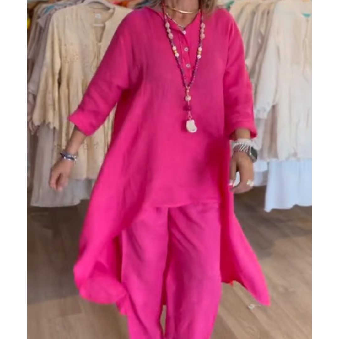 Amelie | Conjunto Loungewear De Mujer Con Túnica Oversize Y Pantalón Cómodo