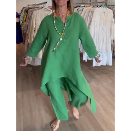 Amelie | Conjunto Loungewear De Mujer Con Túnica Oversize Y Pantalón Cómodo