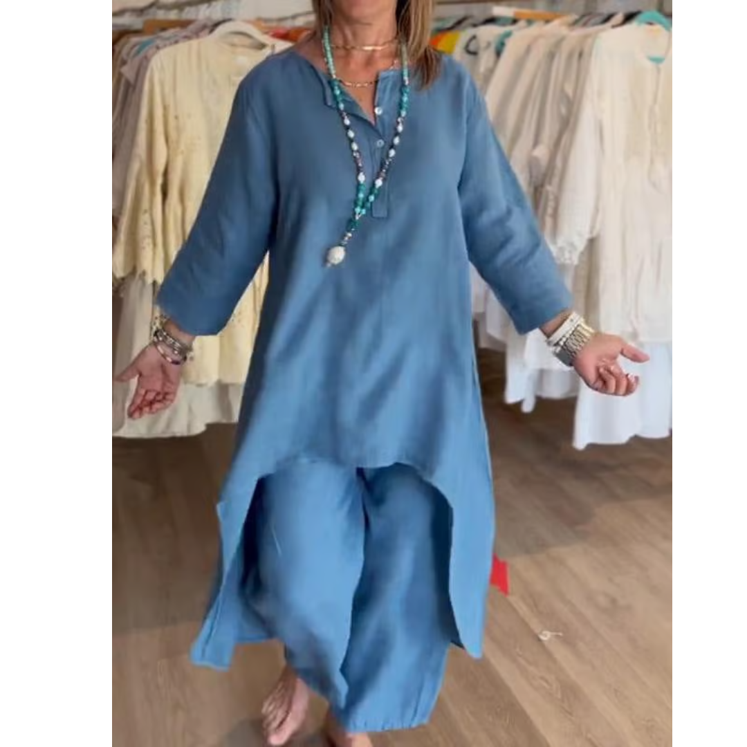 Amelie | Conjunto Loungewear De Mujer Con Túnica Oversize Y Pantalón Cómodo