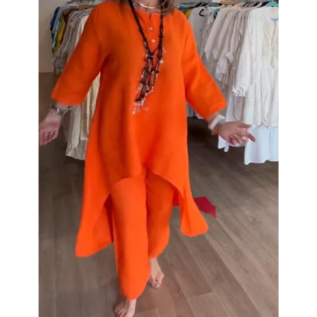 Amelie | Conjunto Loungewear De Mujer Con Túnica Oversize Y Pantalón Cómodo