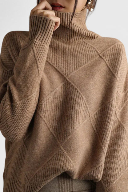 Elena | Jersey De Cuello Alto De Cachemira