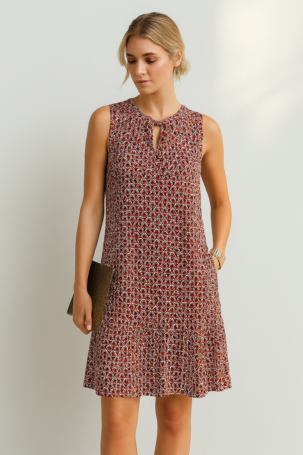 Isabelle | Vestido Midi Elegante Con Estampado Floral De Primavera