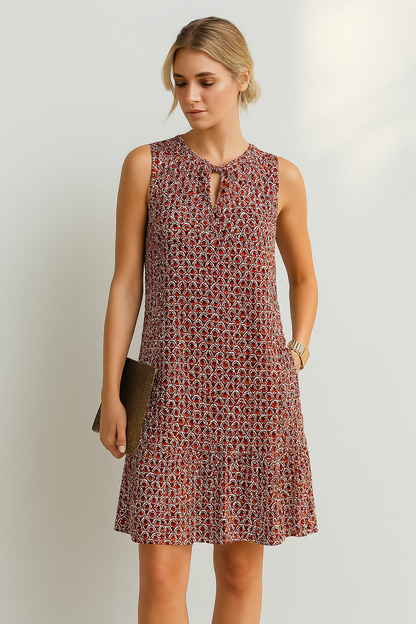 Isabelle | Vestido Midi Elegante Con Estampado Floral De Primavera