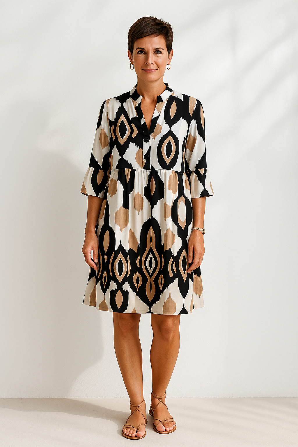 Elena Luz | Vestido De Verano Ligero Y Elegante Con Estampado Único Para Mujer