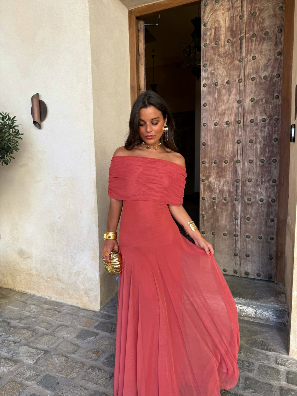 Hera | Vestido Asimétrico De Gasa Elegante