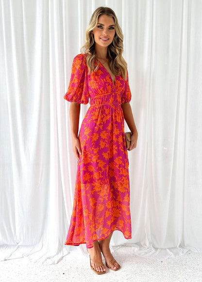 Andrea | Vestido Midi Estampado Floral