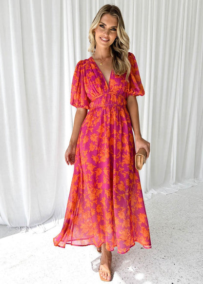 Andrea | Vestido Midi Estampado Floral