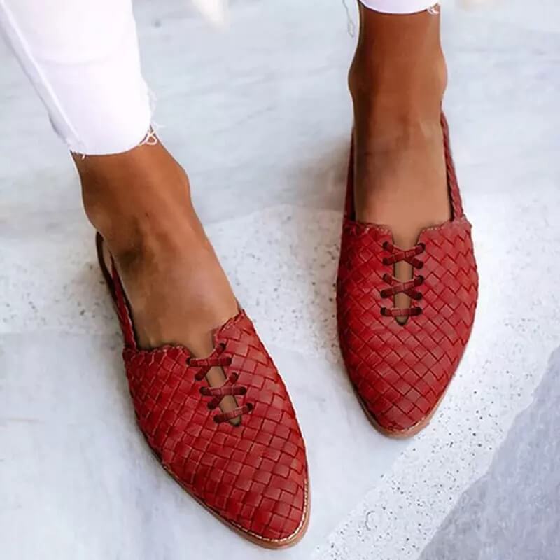 Naima | Sandalias De Cuero Trenzado A Mano