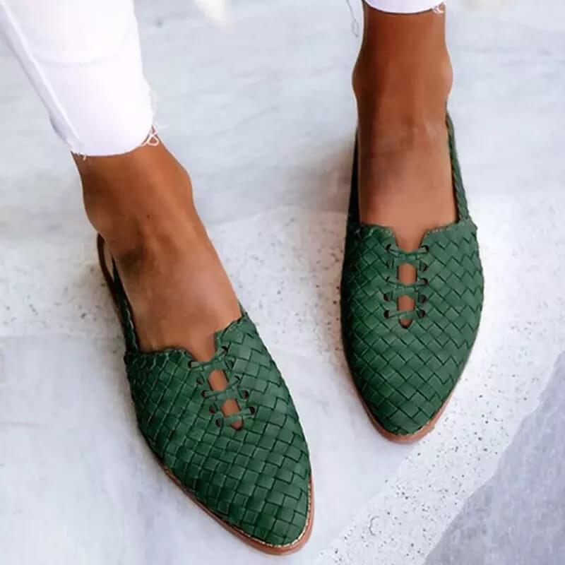 Naima | Sandalias De Cuero Trenzado A Mano