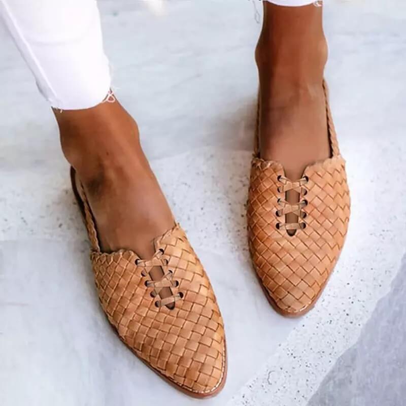 Naima | Sandalias De Cuero Trenzado A Mano