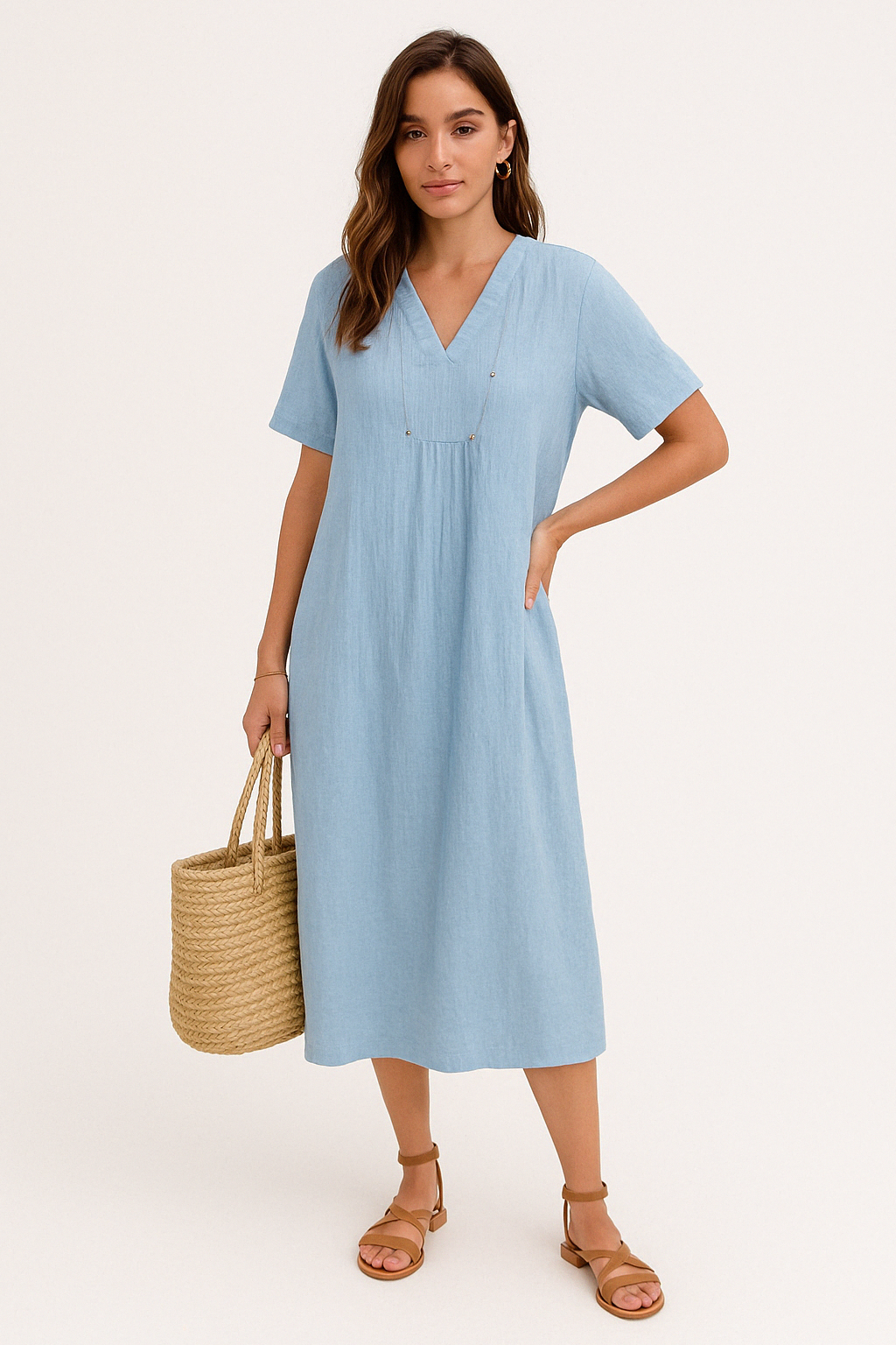 Livana | Vestido De Lino Ligero Para Un Look De Verano Sin Esfuerzo