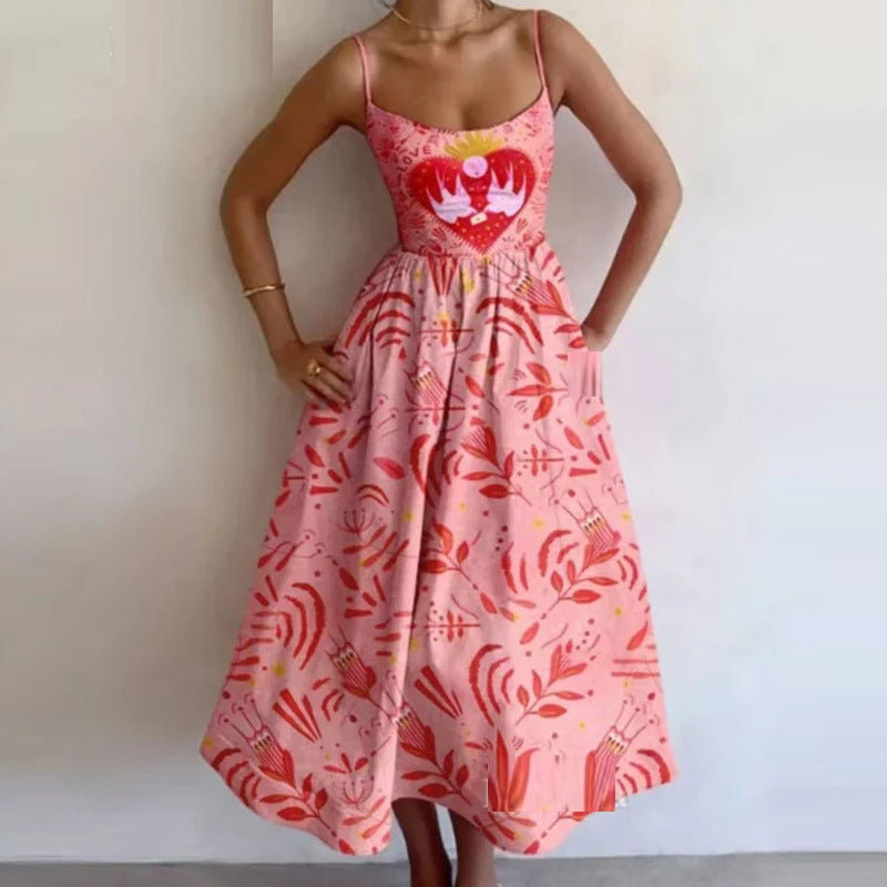 Clara | Vestido Tirantes Estampado Corazones