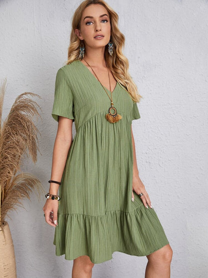 Sofía | Vestido Casual Fluido Con Lazo En La Cintura