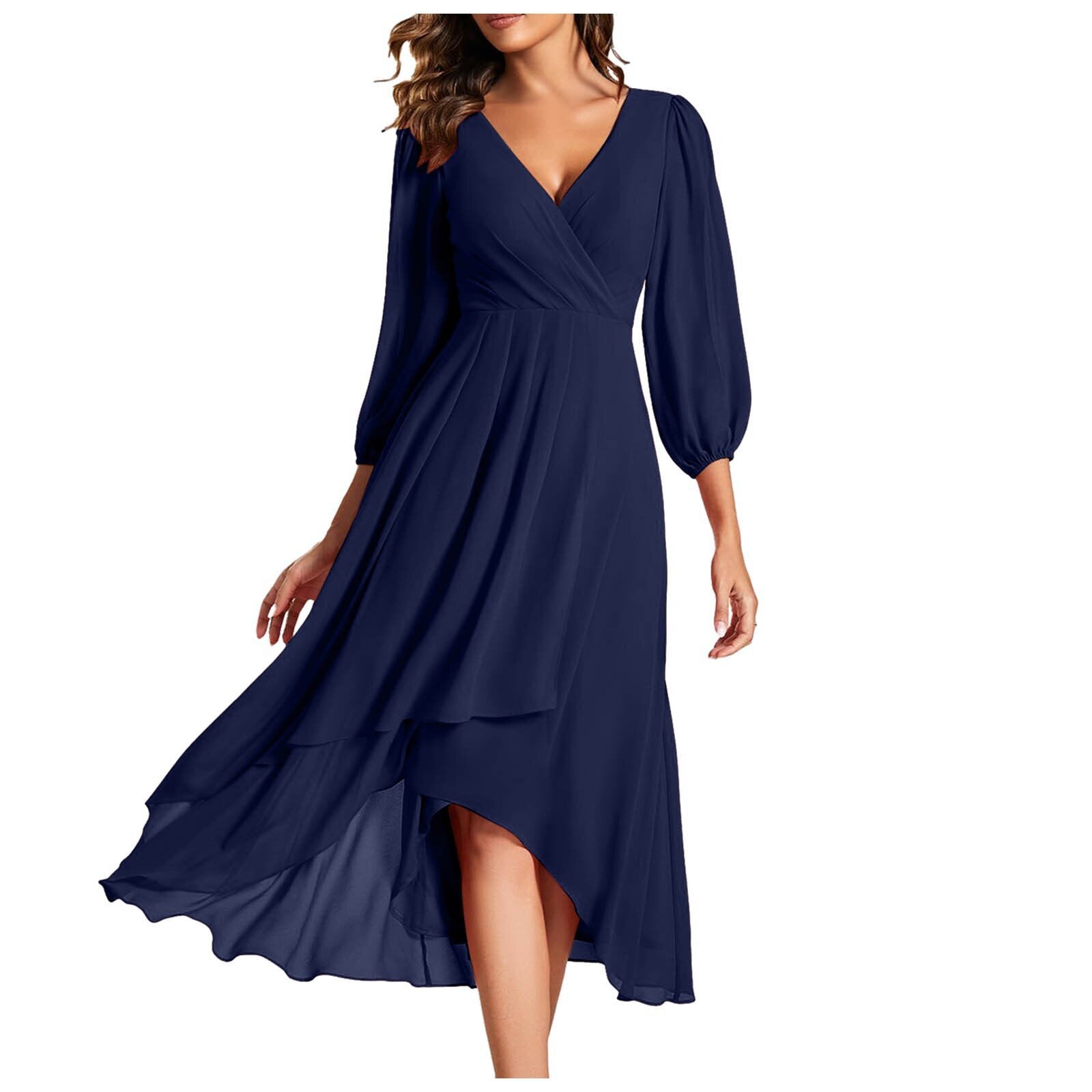 Mia | Vestido Asimétrico Con Cuello En V Para Un Look Moderno Y Sofisticado