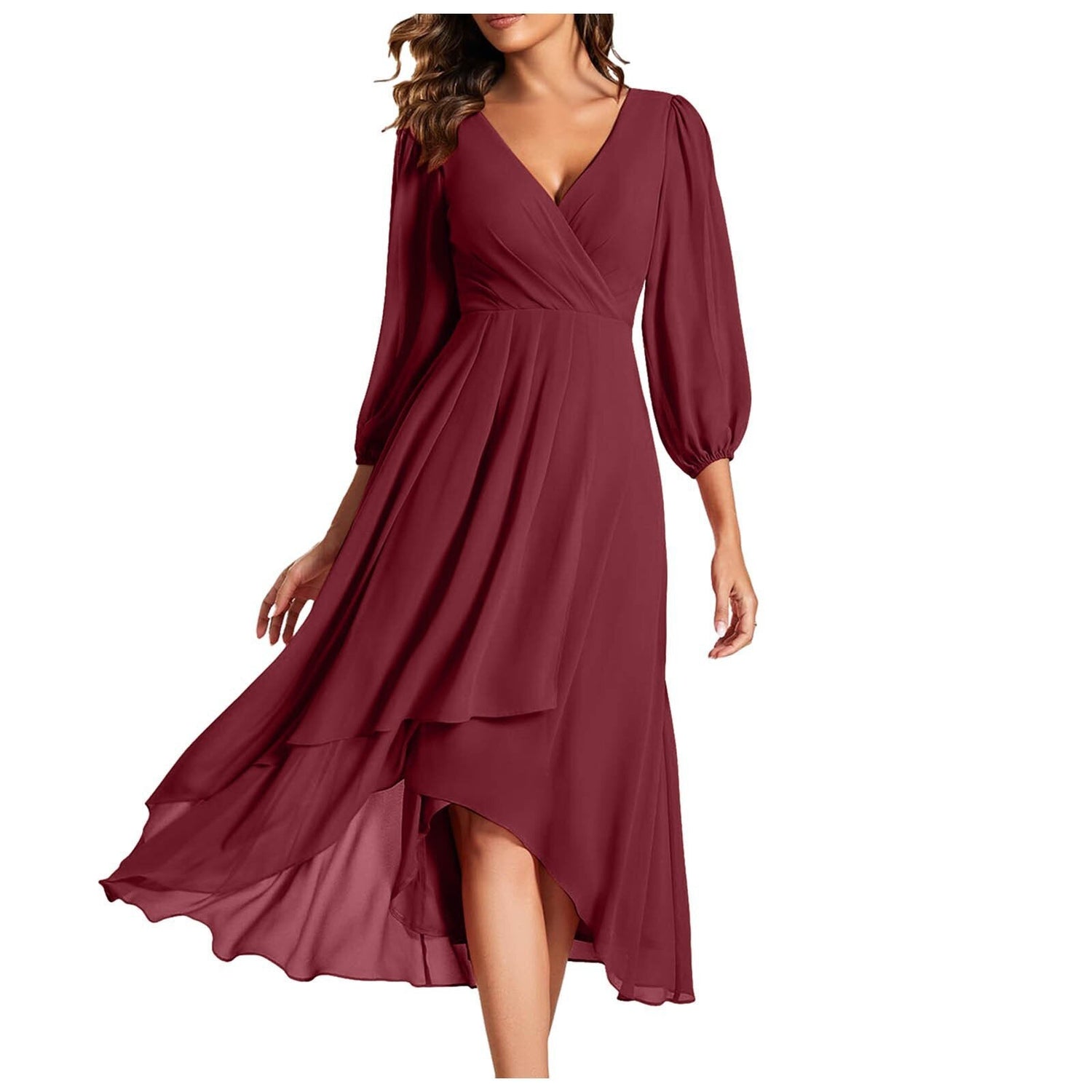 Mia | Vestido Asimétrico Con Cuello En V Para Un Look Moderno Y Sofisticado