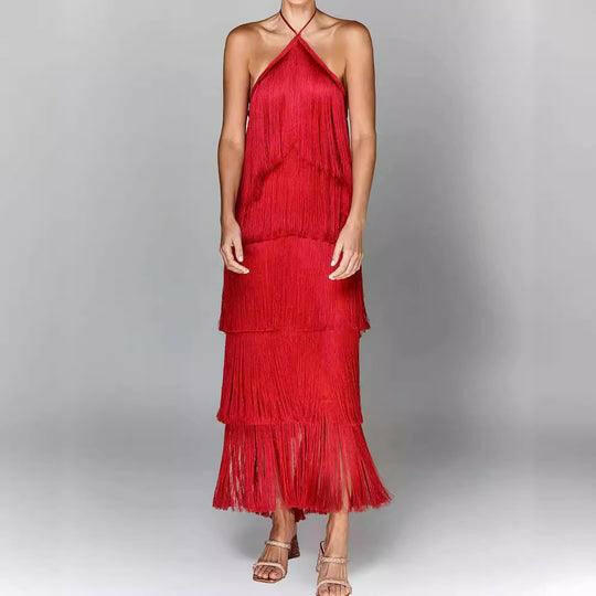 Sandra | Vestido Con Borlas Chic