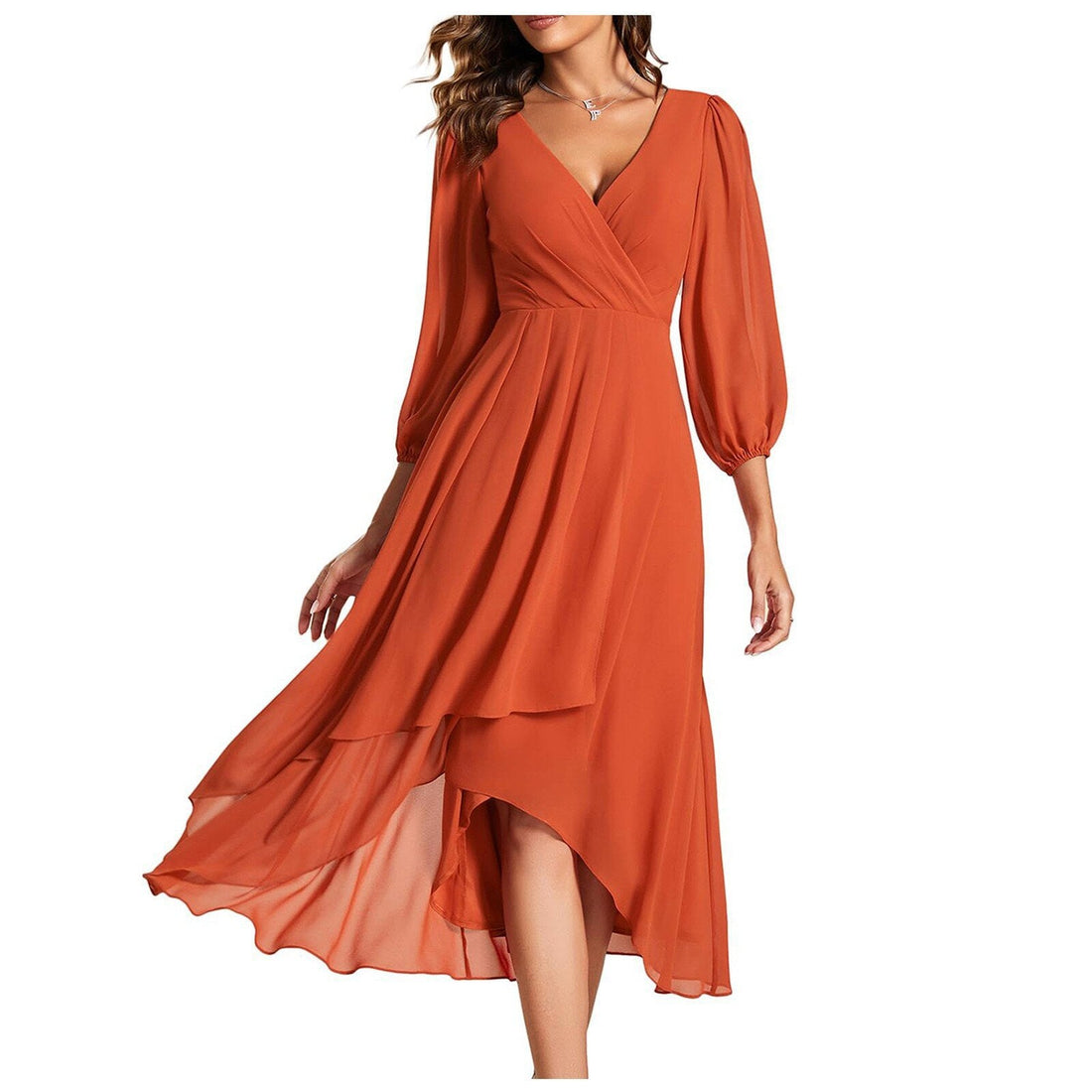 Mia | Vestido Asimétrico Con Cuello En V Para Un Look Moderno Y Sofisticado
