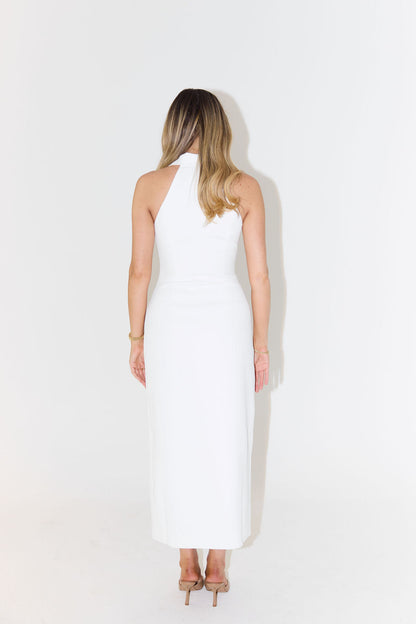 Aava | Vestido Maxi Elegante Sin Mangas Con Cuello En V Profundo