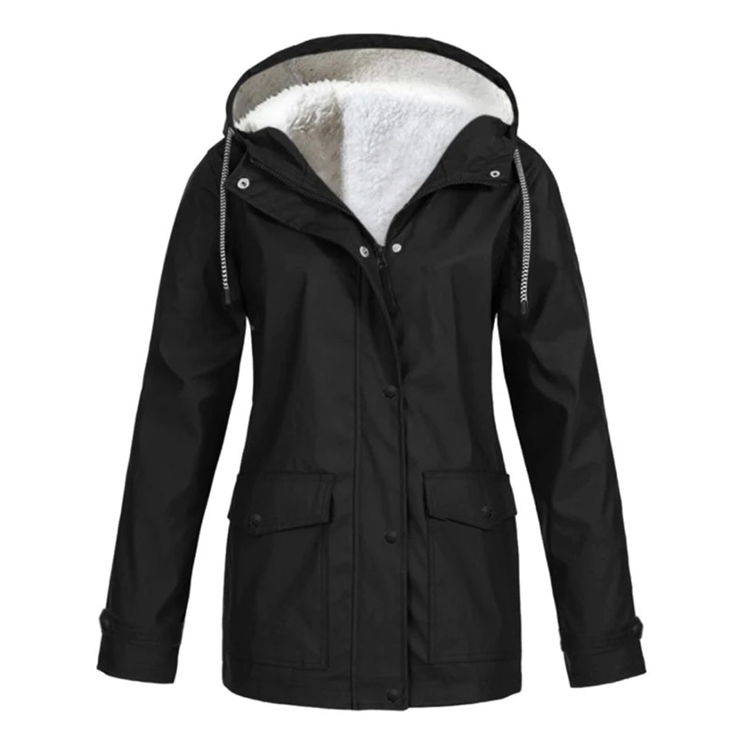 Mara | Abrigo Impermeable De Media Longitud Con Forro De Lana