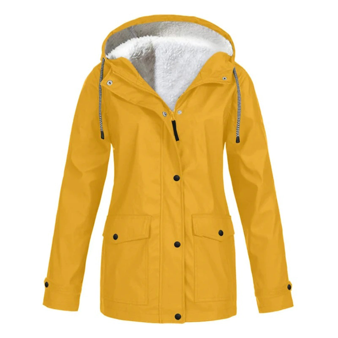 Mara | Abrigo Impermeable De Media Longitud Con Forro De Lana