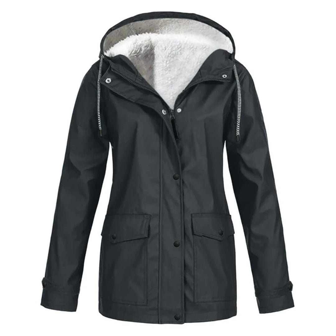 Mara | Abrigo Impermeable De Media Longitud Con Forro De Lana