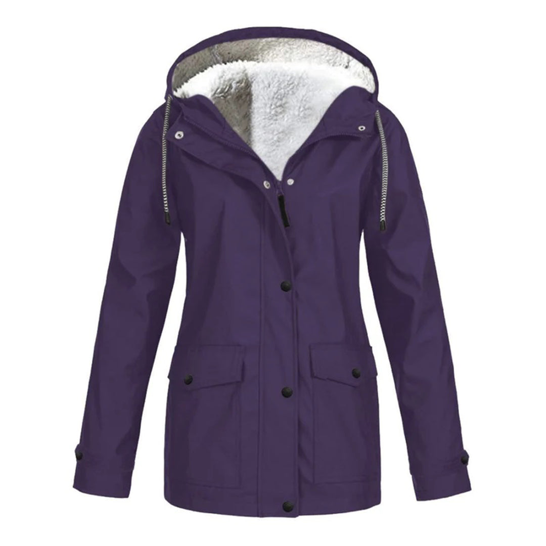 Mara | Abrigo Impermeable De Media Longitud Con Forro De Lana