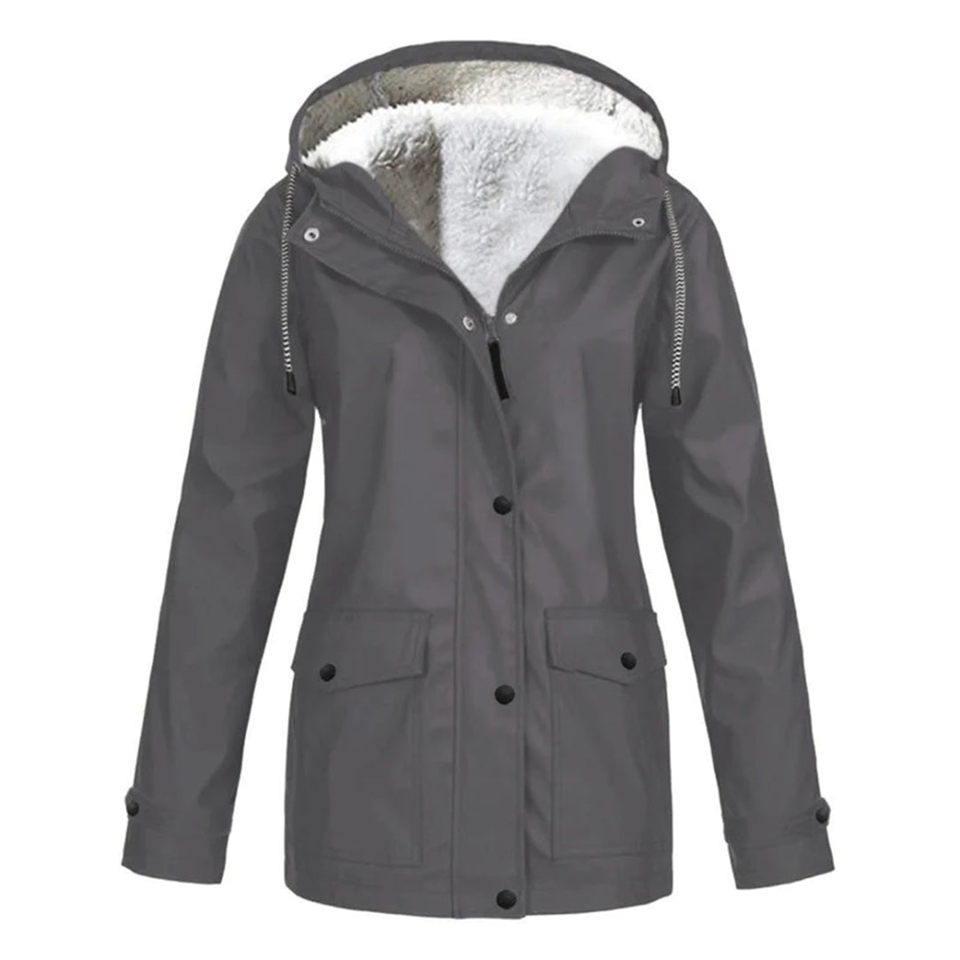Mara | Abrigo Impermeable De Media Longitud Con Forro De Lana