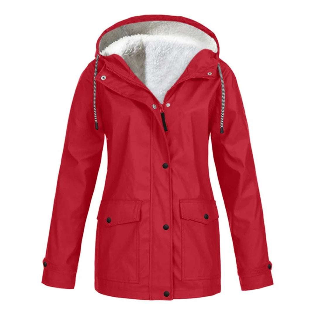 Mara | Abrigo Impermeable De Media Longitud Con Forro De Lana