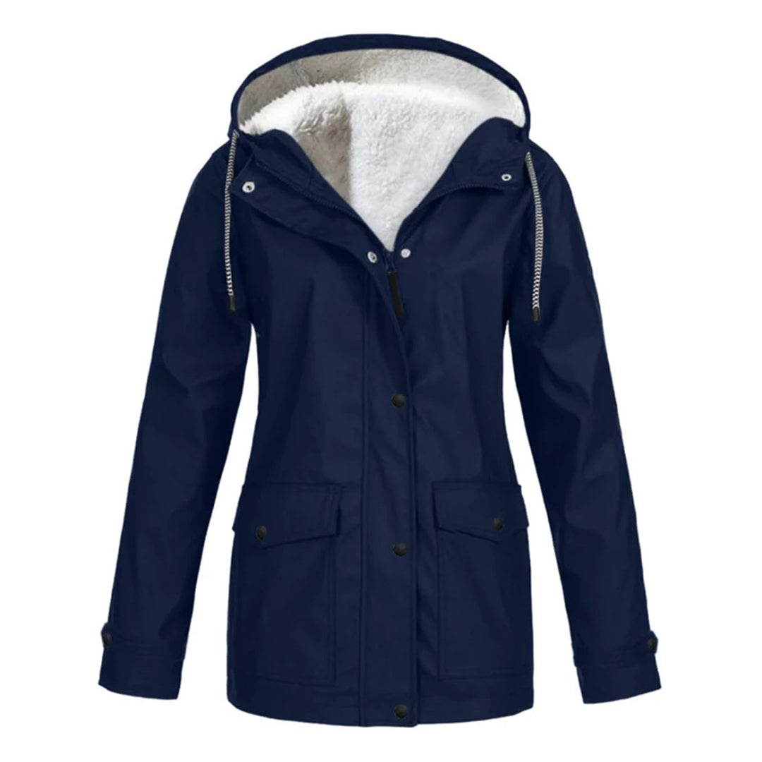 Mara | Abrigo Impermeable De Media Longitud Con Forro De Lana