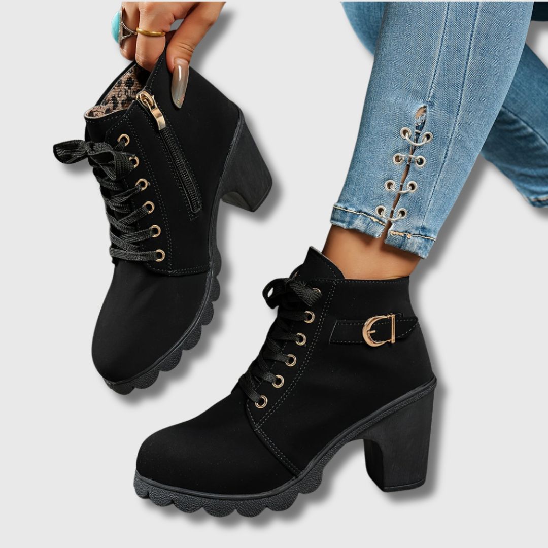 Melina | Botines Casual Con Tacón