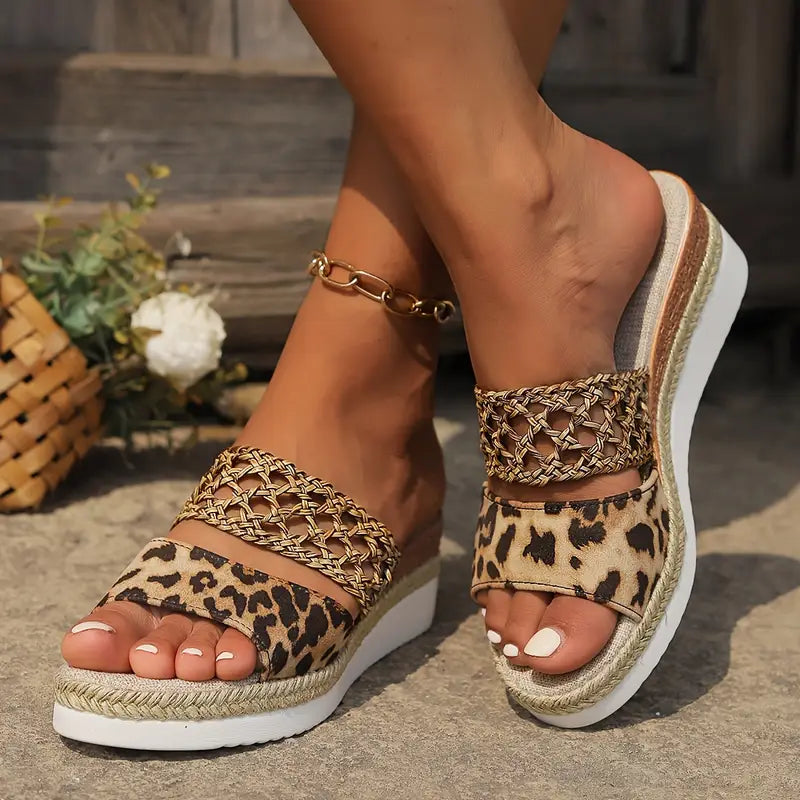 Amaréa | Sandalias Cómodas De Cuña Con Tiras Trenzadas