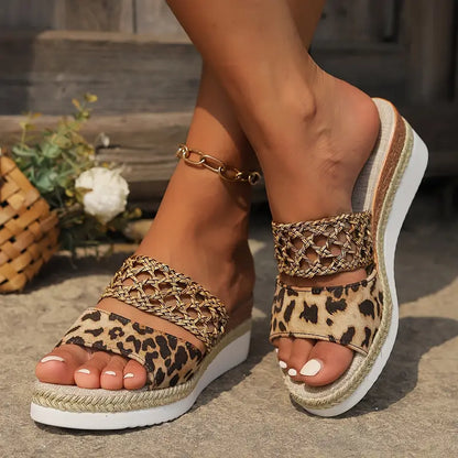 Amaréa | Sandalias Cómodas De Cuña Con Tiras Trenzadas