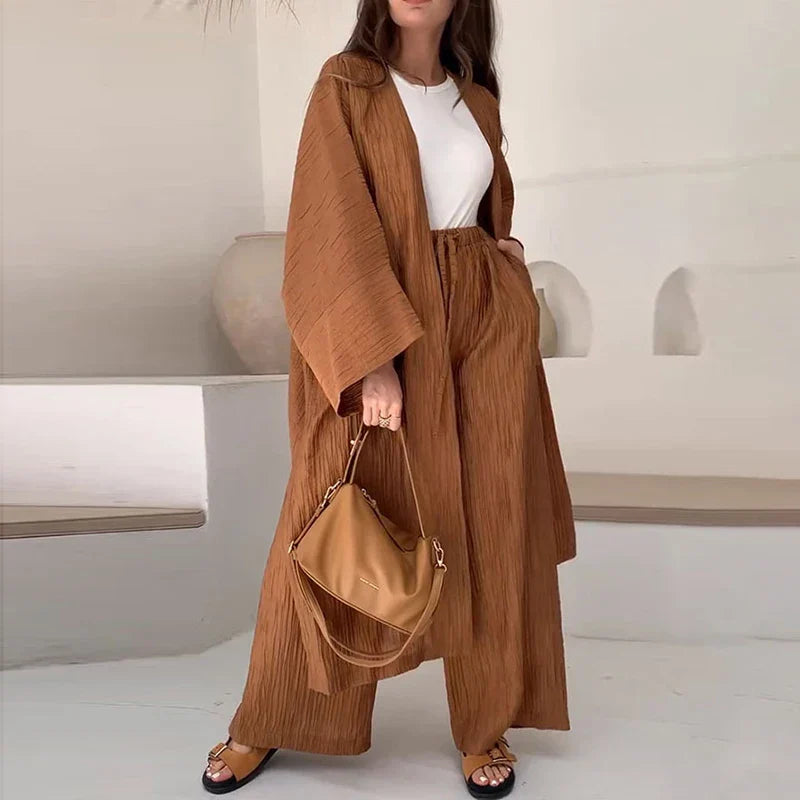 Elena | Conjunto Elegante De Top Y Pantalón Fluido