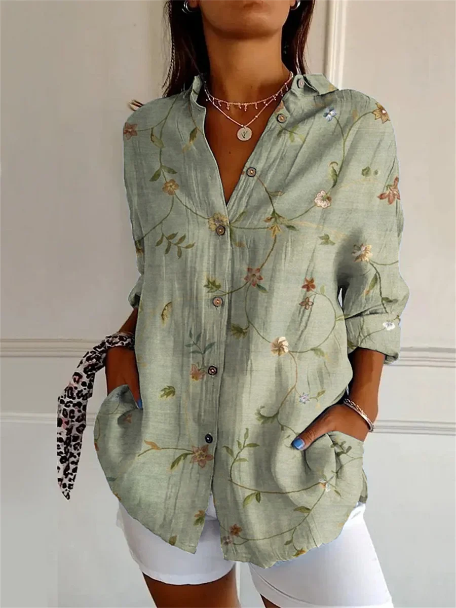 Sophie | Camisa Estampada De Manga Tres Cuartos