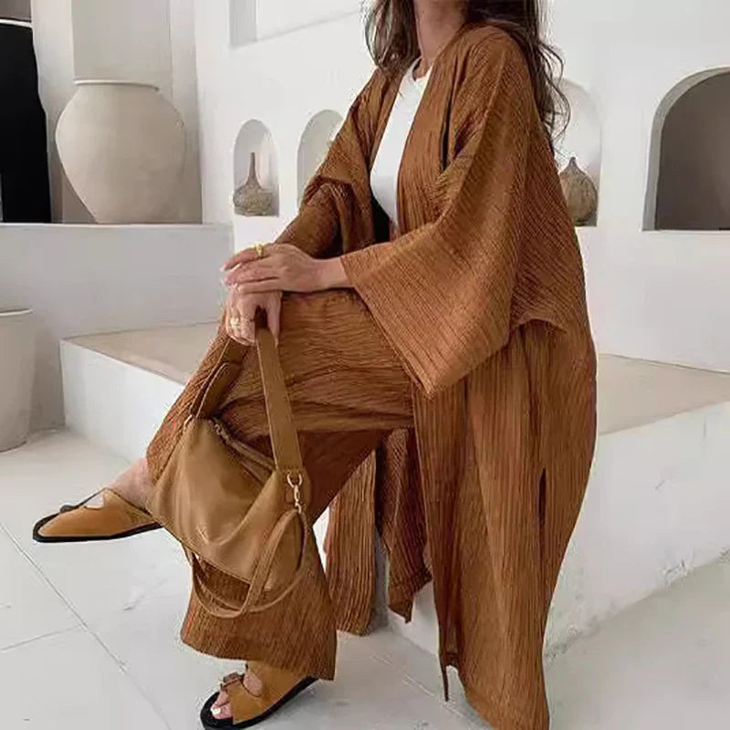 Elena | Conjunto Elegante De Top Y Pantalón Fluido