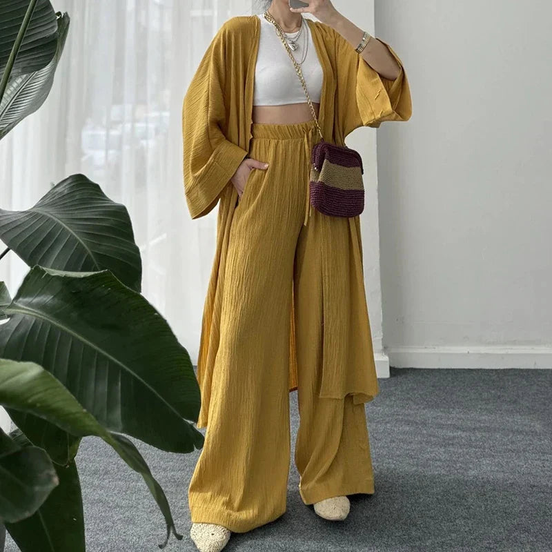 Elena | Conjunto Elegante De Top Y Pantalón Fluido